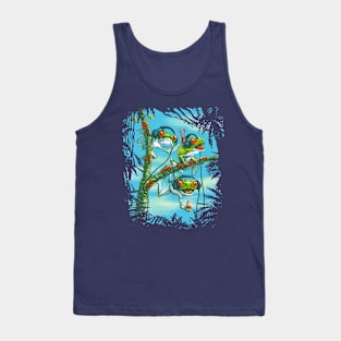 Trio of Tree Frogs Chillin Tank Top